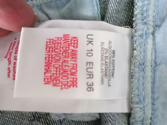 River Island Supreme Womens Denim Skirt Size 10 10.5 Inch L Sits At Hips - Picture 6 of 8